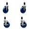 Service Caster 5'' Solid Poly Wheel Swivel 1-3/8'' Expanding Stem Caster Set 2 Brakes, 4PK SCC-EX20S514-SPUS-2-TLB-2-138 - alternate 1